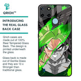 Anime Green Splash Glass Case for Realme C21Y