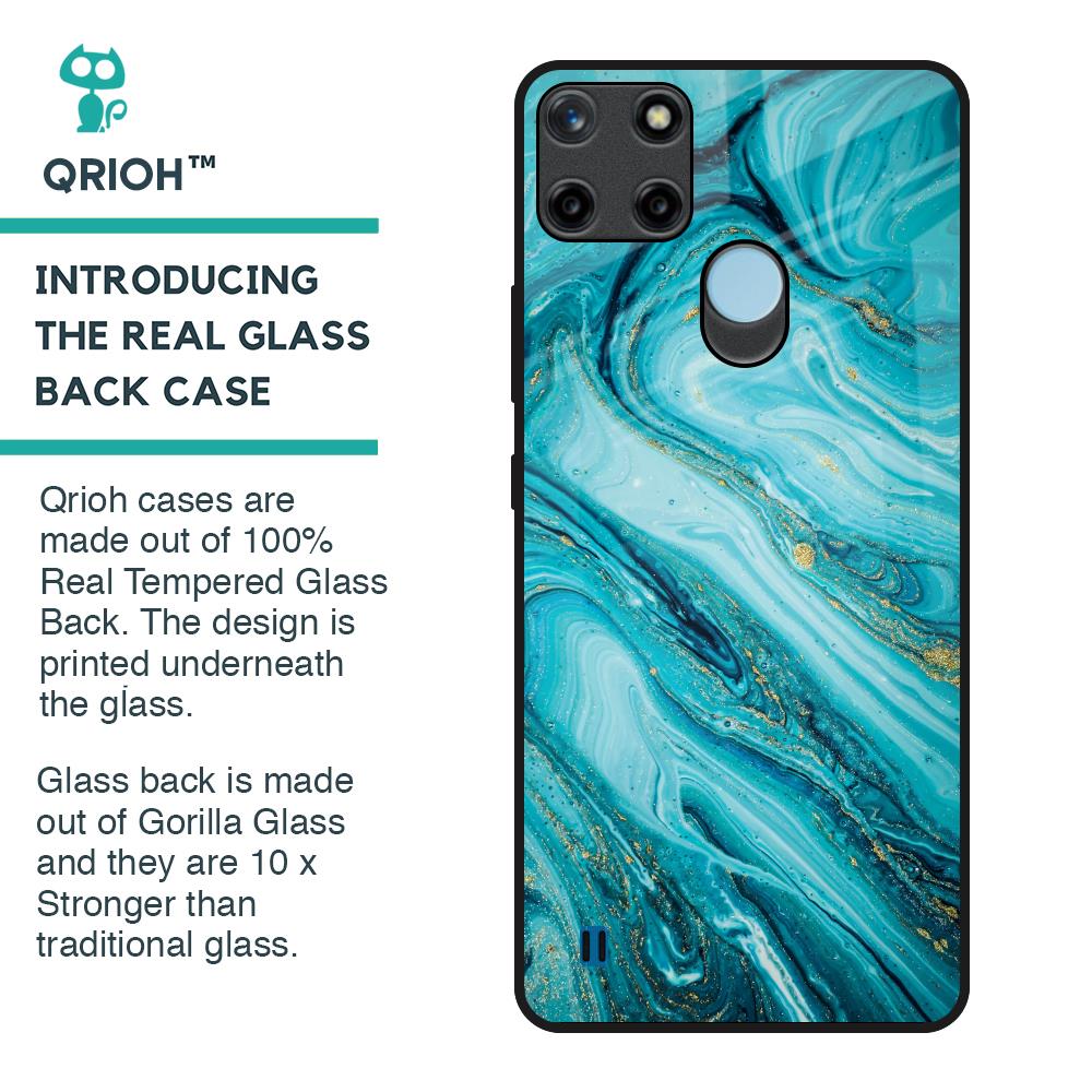 Ocean Marble Glass Case for Realme C21Y