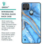 Vibrant Blue Marble Glass Case for Realme C21Y