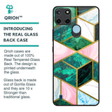 Seamless Green Marble Glass Case for Realme C21Y