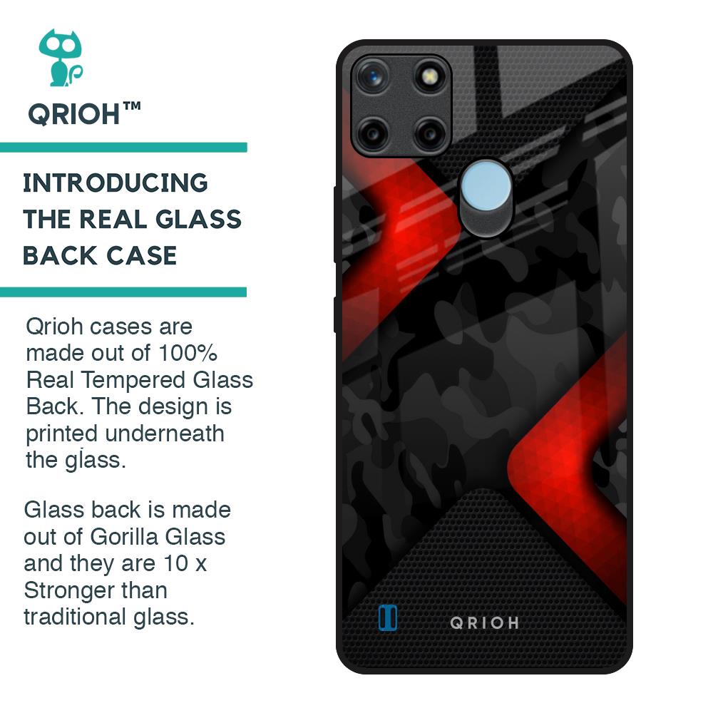 Modern Camo Abstract Glass Case for Realme C21Y