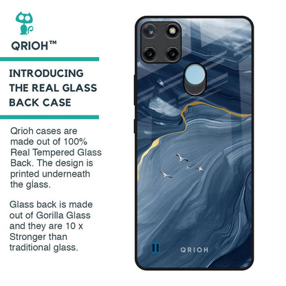 Deep Ocean Marble Glass Case for Realme C21Y