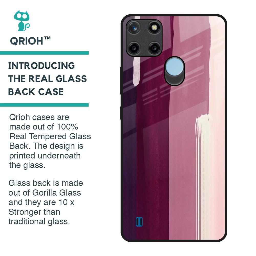 Brush Stroke Art Glass Case for Realme C21Y