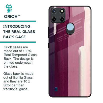 Brush Stroke Art Glass Case for Realme C21Y