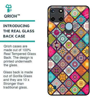 Multicolor Mandala Glass Case for Realme C21Y