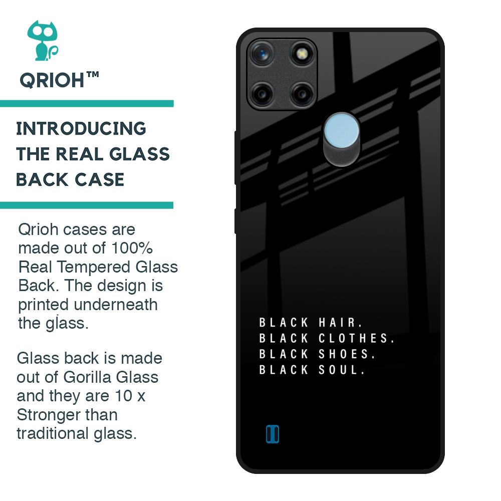 Black Soul Glass Case for Realme C21Y