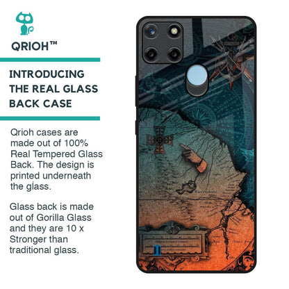 Geographical Map Glass Case for Realme C21Y