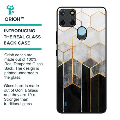 Tricolor Pattern Glass Case for Realme C21Y