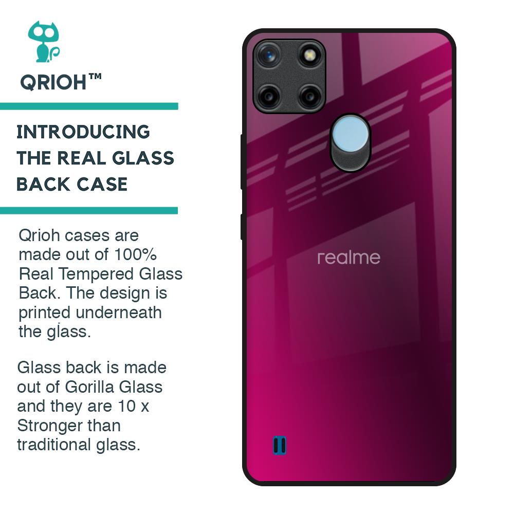 Pink Burst Glass Case for Realme C21Y