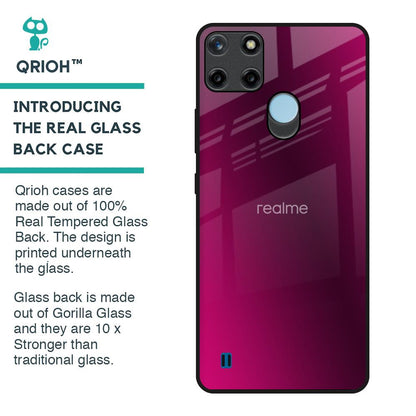 Pink Burst Glass Case for Realme C21Y