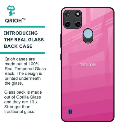 Pink Ribbon Caddy Glass Case for Realme C21Y