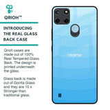 Wavy Blue Pattern Glass Case for Realme C21Y