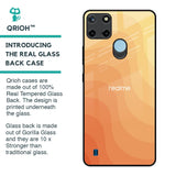 Orange Curve Pattern Glass Case for Realme C21Y