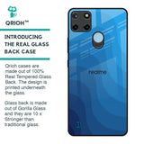 Blue Wave Abstract Glass Case for Realme C21Y