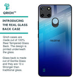 Blue Rhombus Pattern Glass Case for Realme C21Y