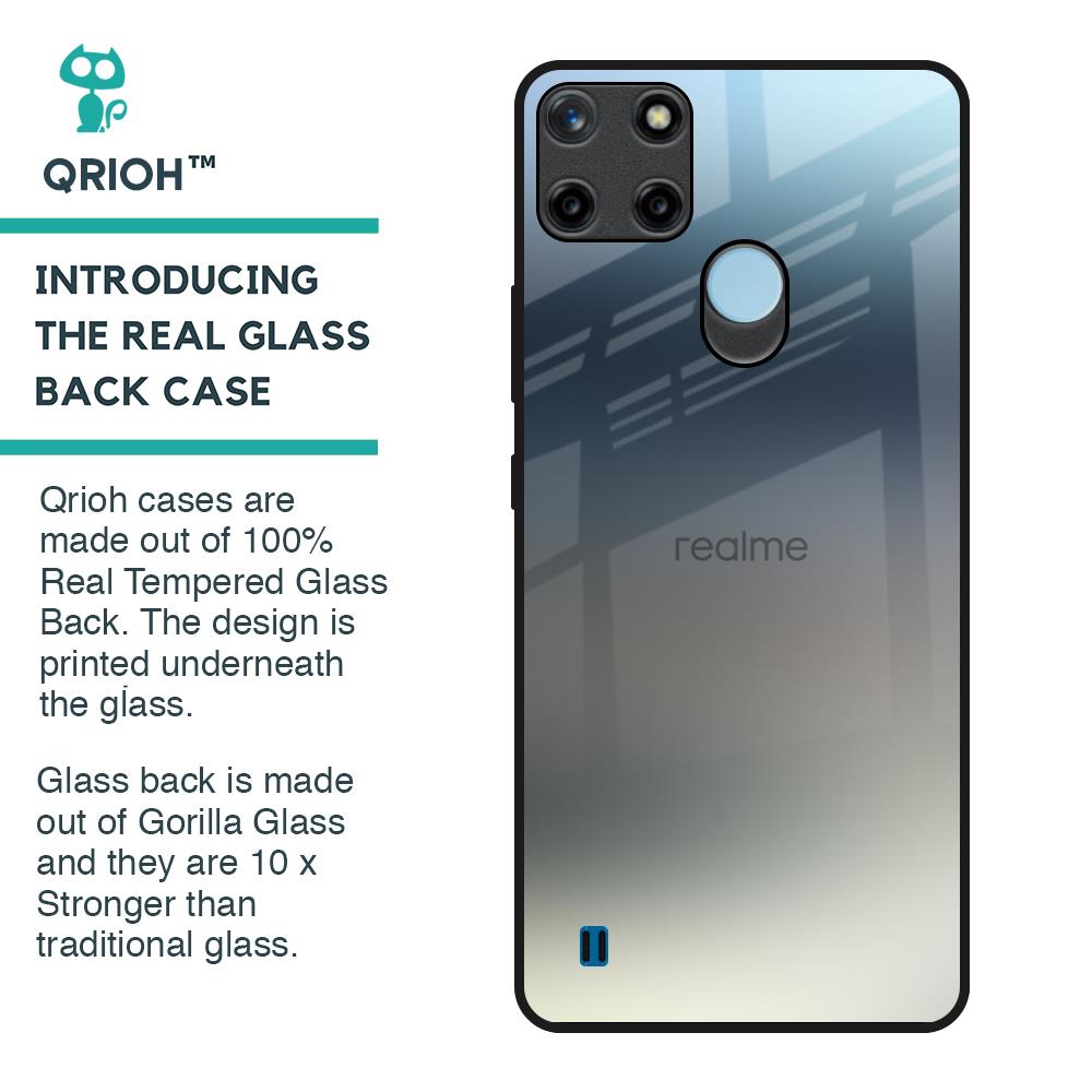 Tricolor Ombre Glass Case for Realme C21Y