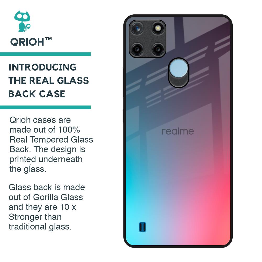 Rainbow Laser Glass Case for Realme C21Y