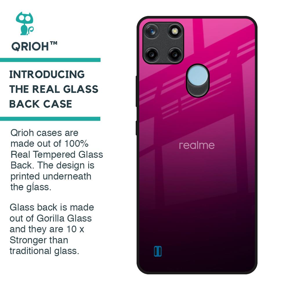 Purple Ombre Pattern Glass Case for Realme C21Y