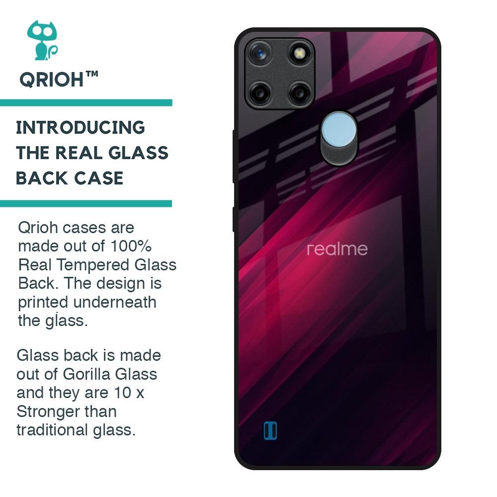 Razor Black Glass Case for Realme C21Y