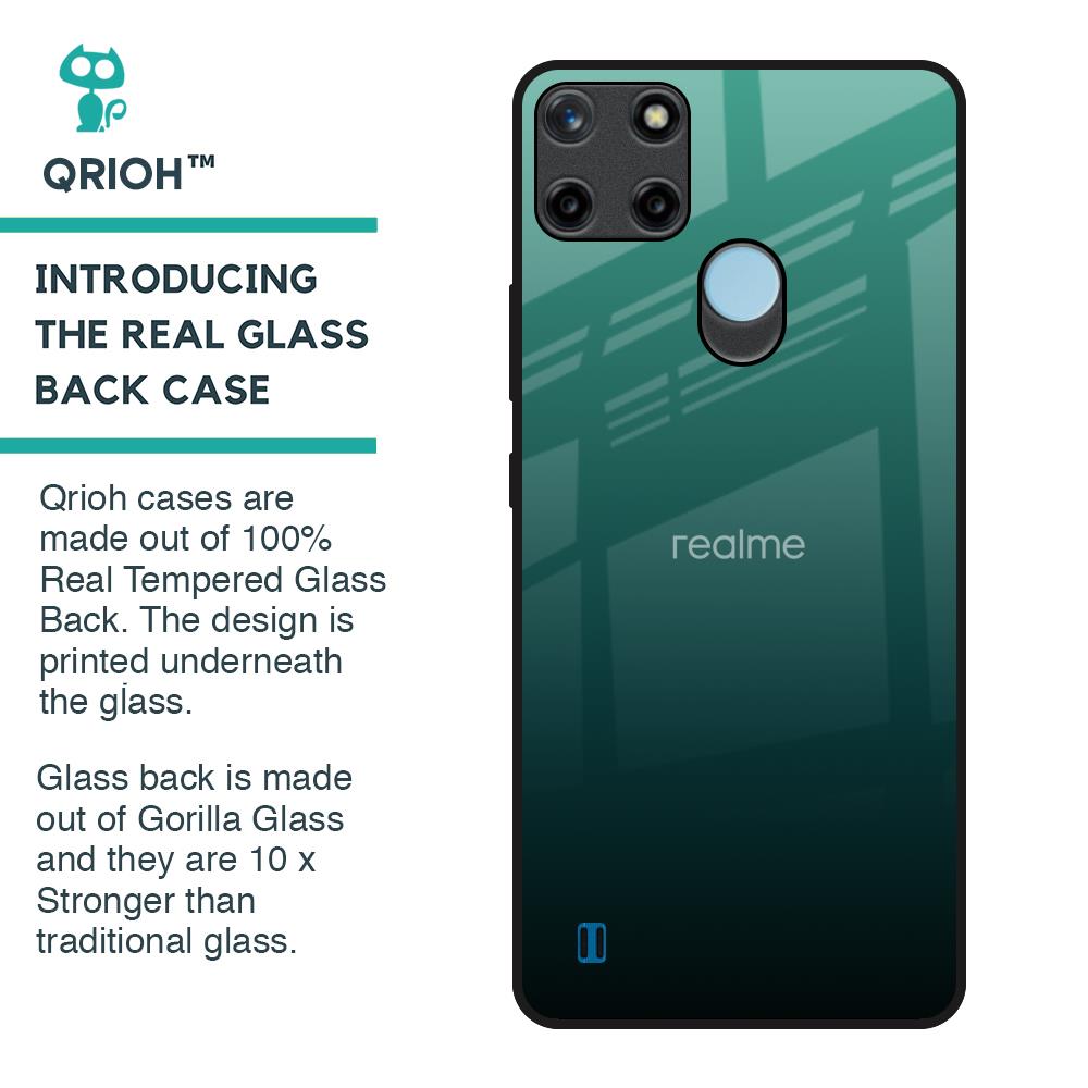 Palm Green Glass Case For Realme C21Y