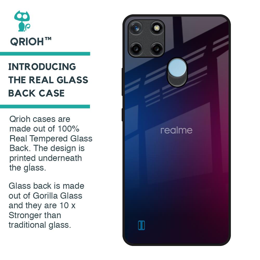 Mix Gradient Shade Glass Case For Realme C21Y
