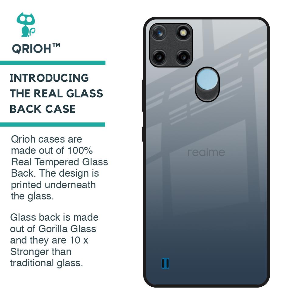 Smokey Grey Color Glass Case For Realme C21Y