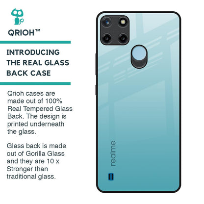 Arctic Blue Glass Case For Realme C21Y