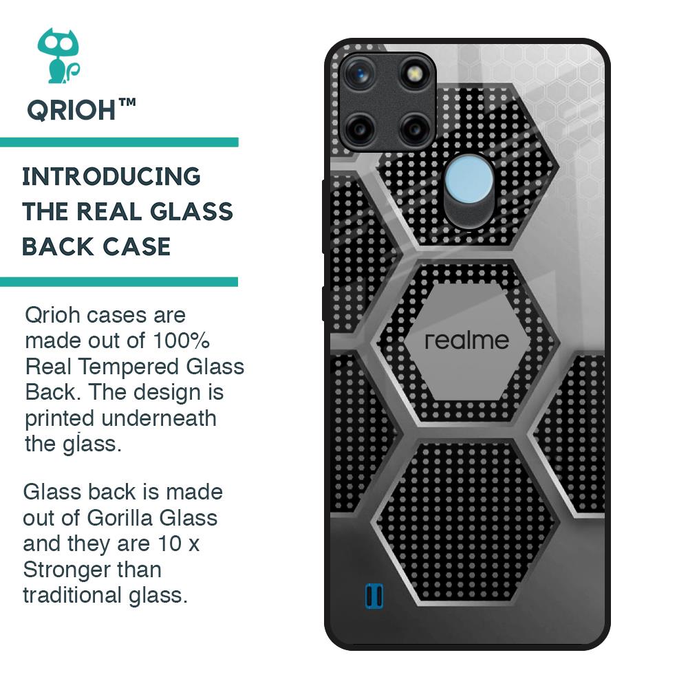 Hexagon Style Glass Case For Realme C21Y
