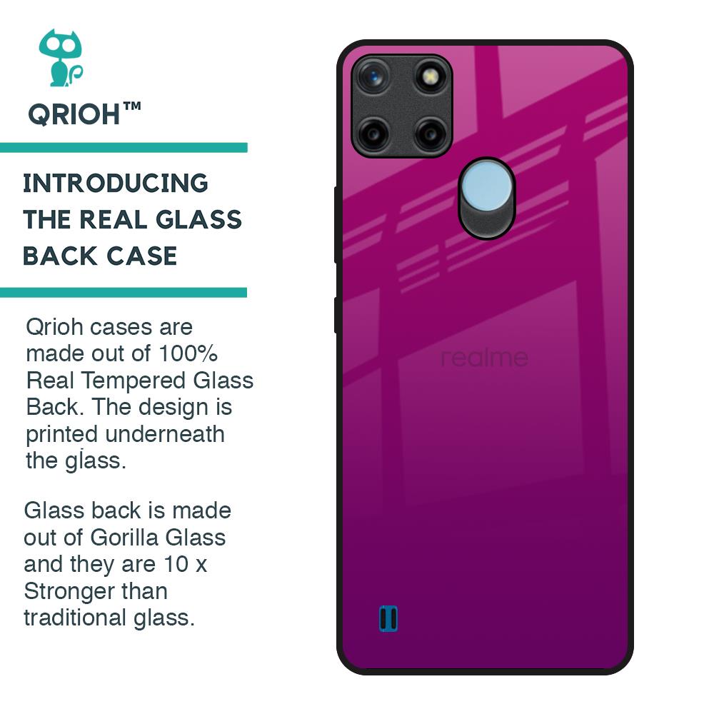 Magenta Gradient Glass Case For Realme C21Y