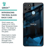Polygonal Blue Box Glass Case For Realme C21Y