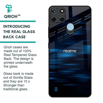 Blue Rough Abstract Glass Case for Realme C21Y