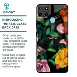 Flowers & Butterfly Glass Case for Realme C21Y