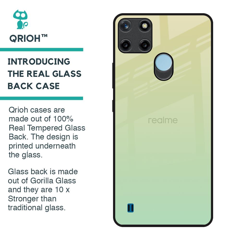 Mint Green Gradient Glass Case for Realme C21Y