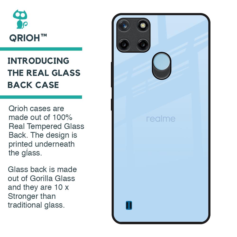 Pastel Sky Blue Glass Case for Realme C21Y