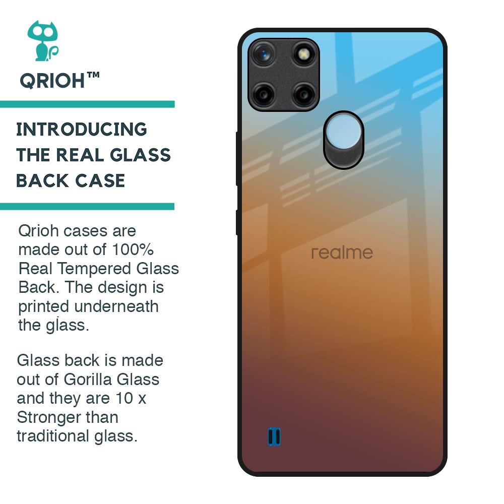Rich Brown Glass Case for Realme C21Y