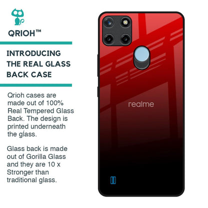 Maroon Faded Glass Case for Realme C21Y