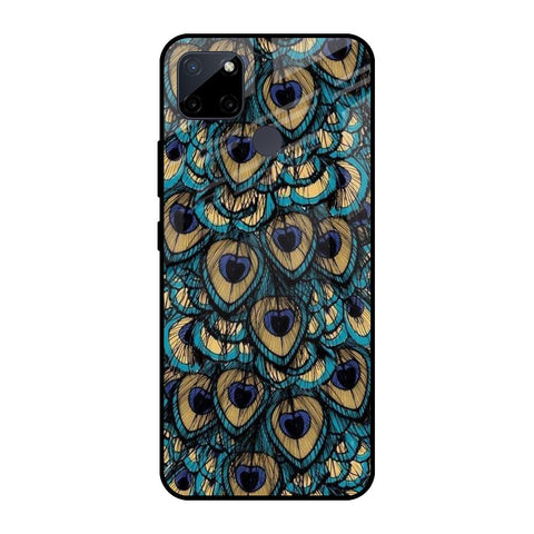 Peacock Feathers Realme C21Y Glass Cases & Covers Online