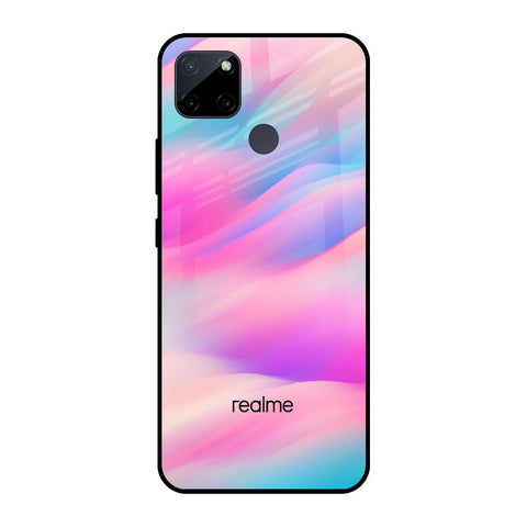Colorful Waves Realme C21Y Glass Cases & Covers Online
