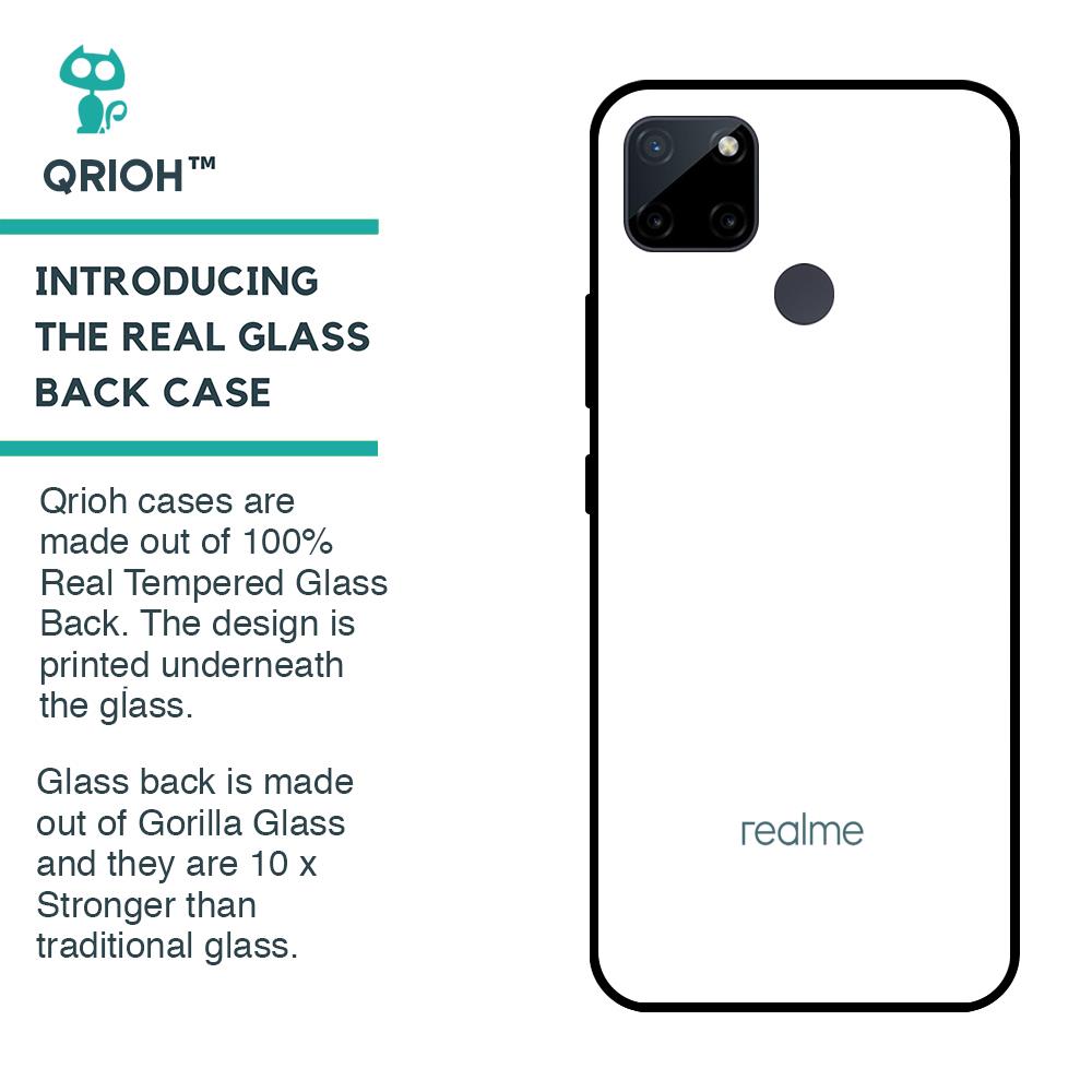 Arctic White Glass Case for Realme C21Y