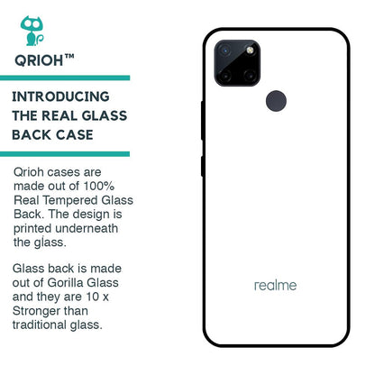 Arctic White Glass Case for Realme C21Y
