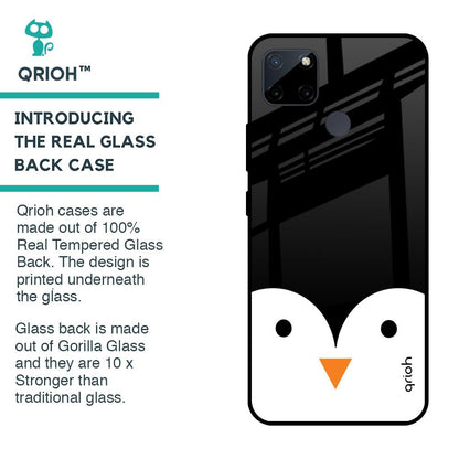 Cute Penguin Glass Case for Realme C21Y