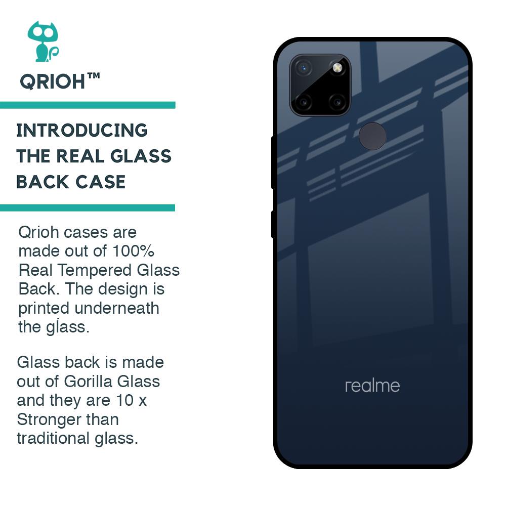 Overshadow Blue Glass Case For Realme C21Y