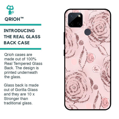 Shimmer Roses Glass case for Realme C21Y