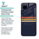 Tricolor Stripes Glass Case For Realme C21Y