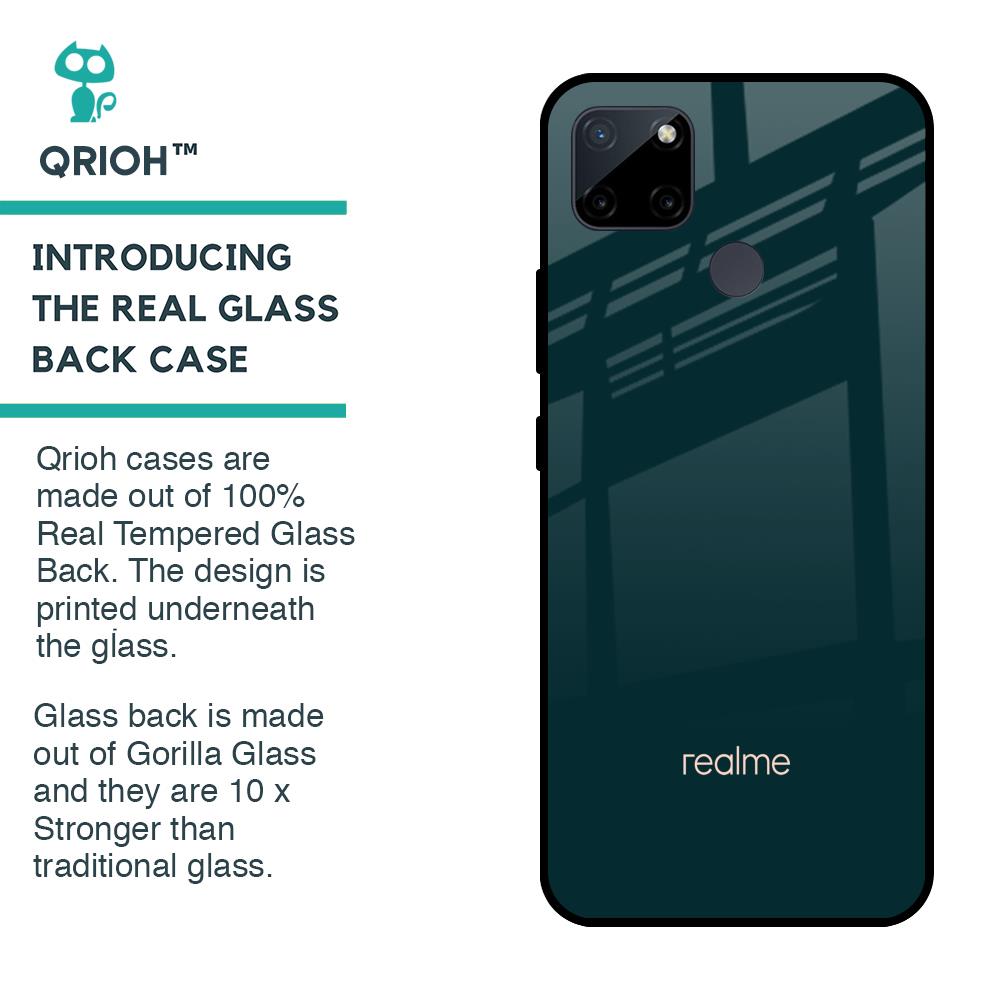 Hunter Green Glass Case For Realme C21Y