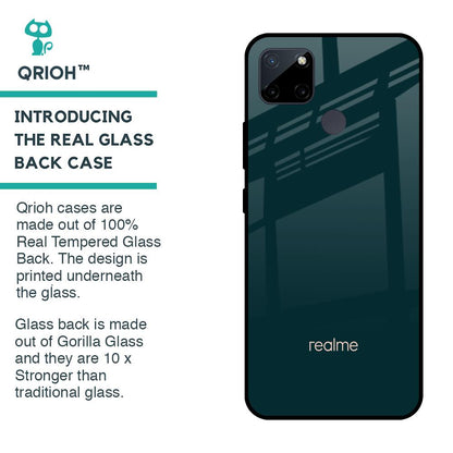Hunter Green Glass Case For Realme C21Y