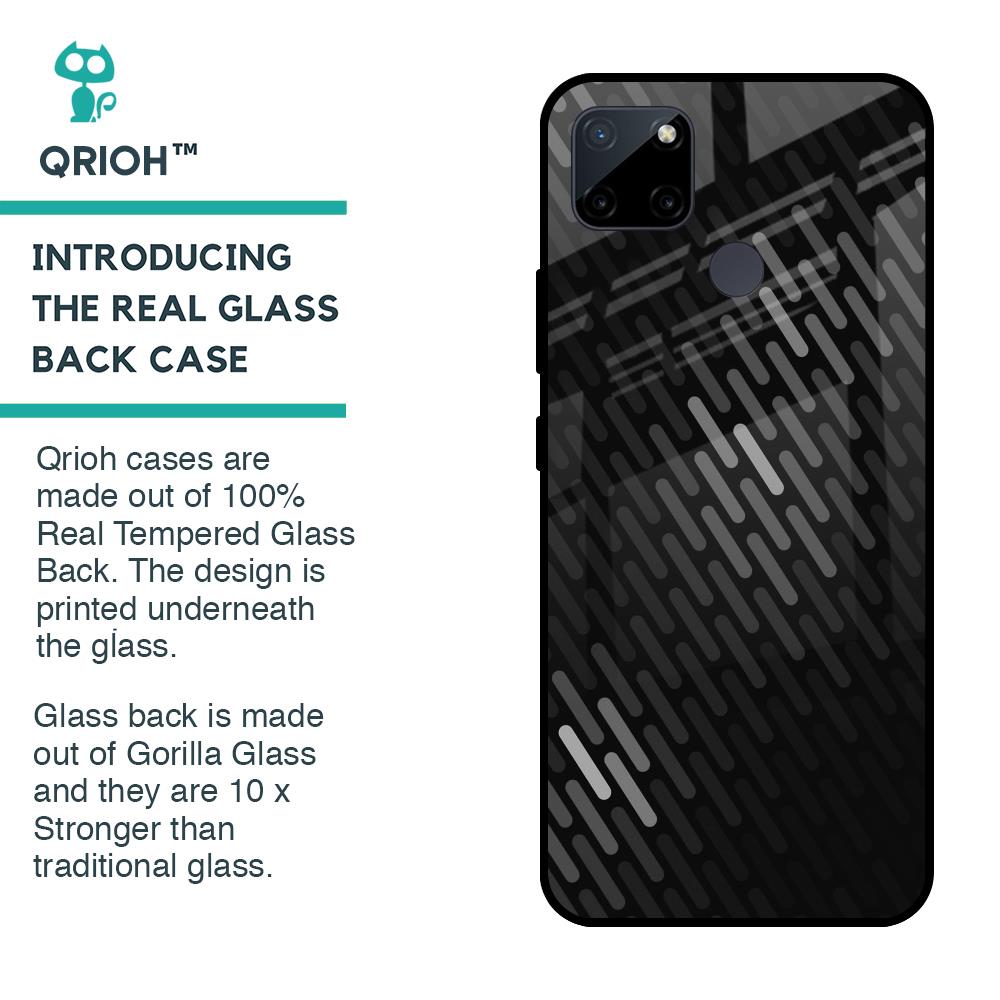 Dark Abstract Pattern Glass Case For Realme C21Y