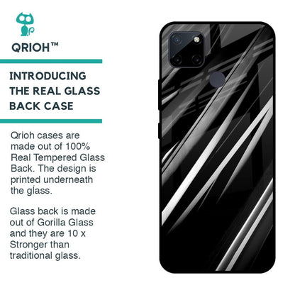 Black & Grey Gradient Glass Case For Realme C21Y