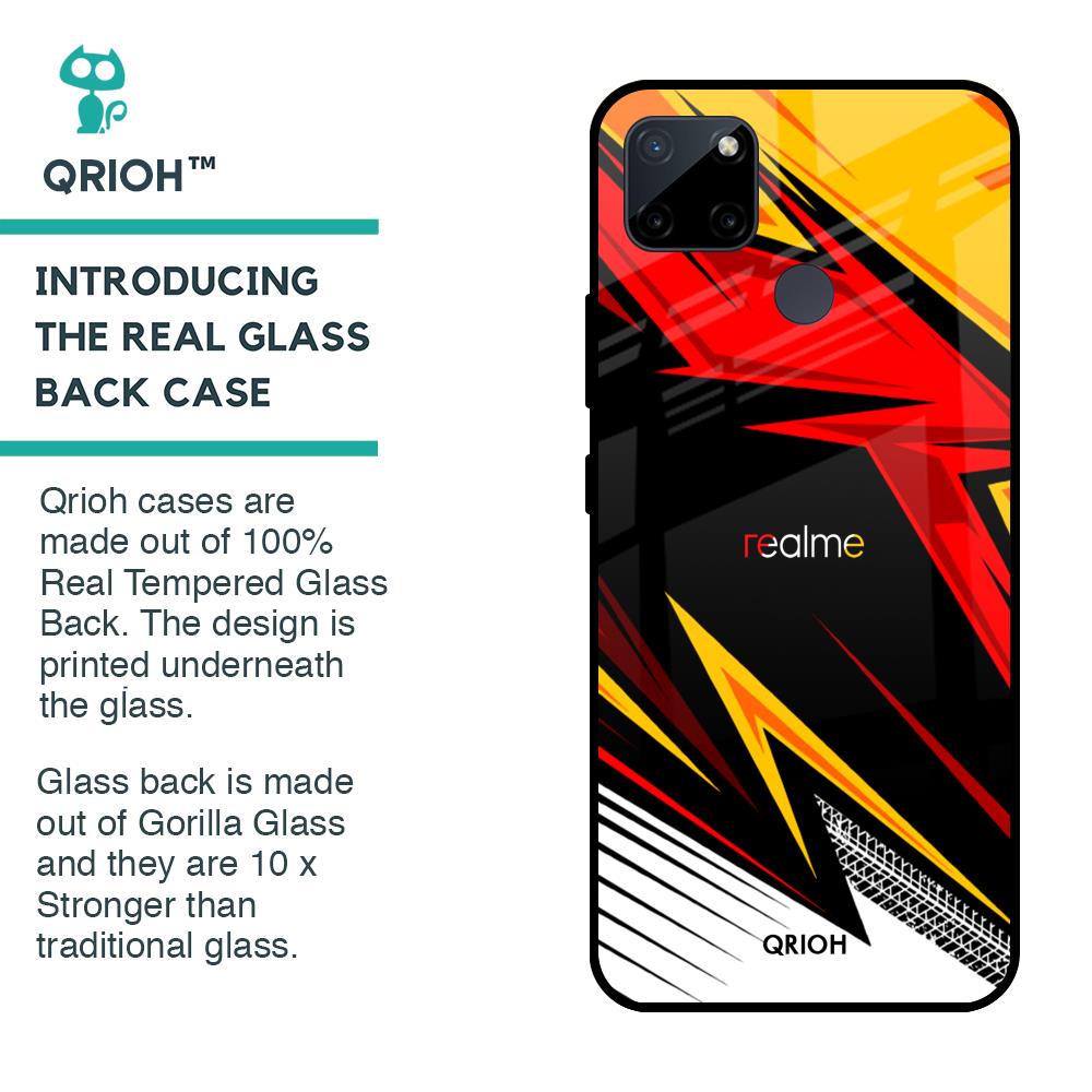 Race Jersey Pattern Glass Case For Realme C21Y