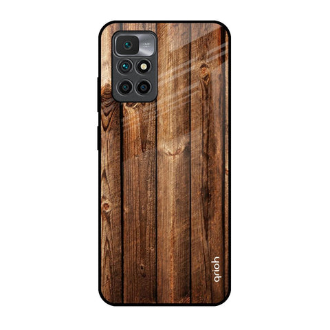 Timber Printed Redmi 10 Prime Glass Back Cover Online